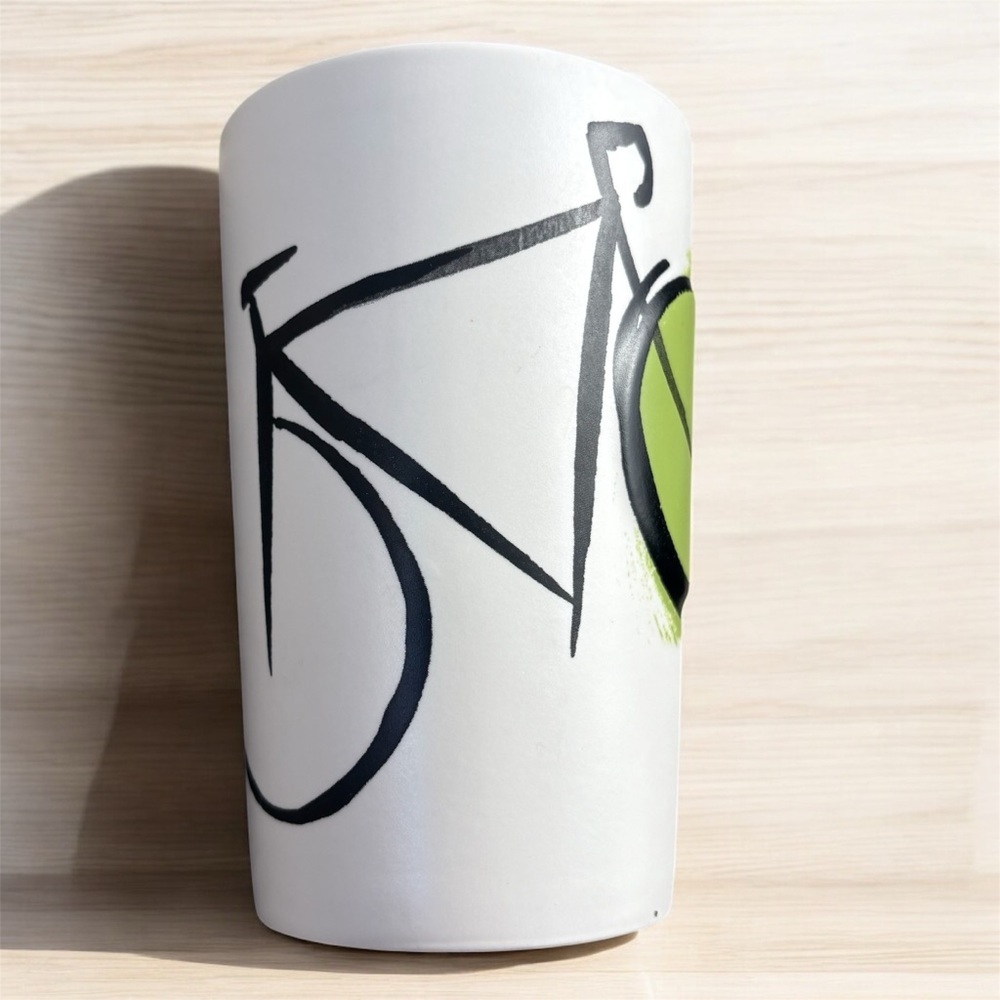 Starbucks 2015 Green Dot Series Bicycle Sketch Collectible Ceramic 16oz Mug - Picture 2 of 4